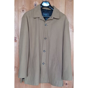 Vintage SPLITRAIL Beige Faux Suede Jacket, Men's Large, Interior Zip Pocket Y2K
